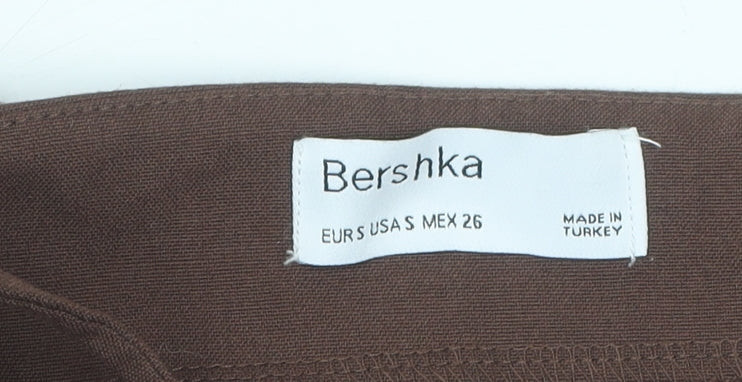 Bershka Women's Brown Wide-Leg Sleeveless Jumpsuit S