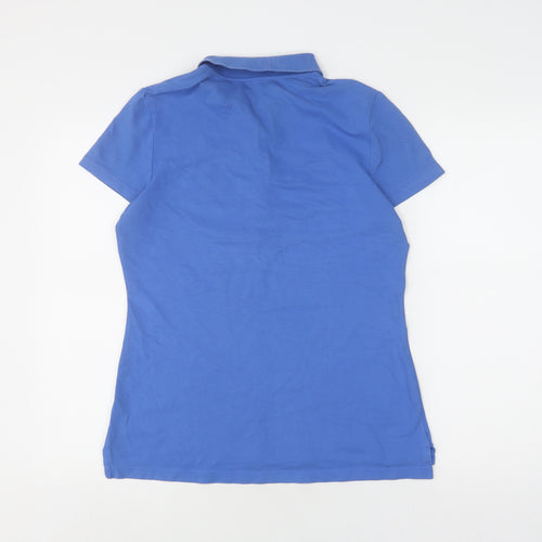 Tommy Hilfiger Women's Blue Polo Shirt - Medium