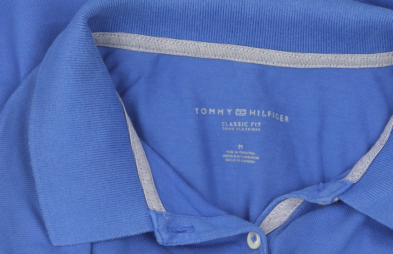 Tommy Hilfiger Women's Blue Polo Shirt - Medium