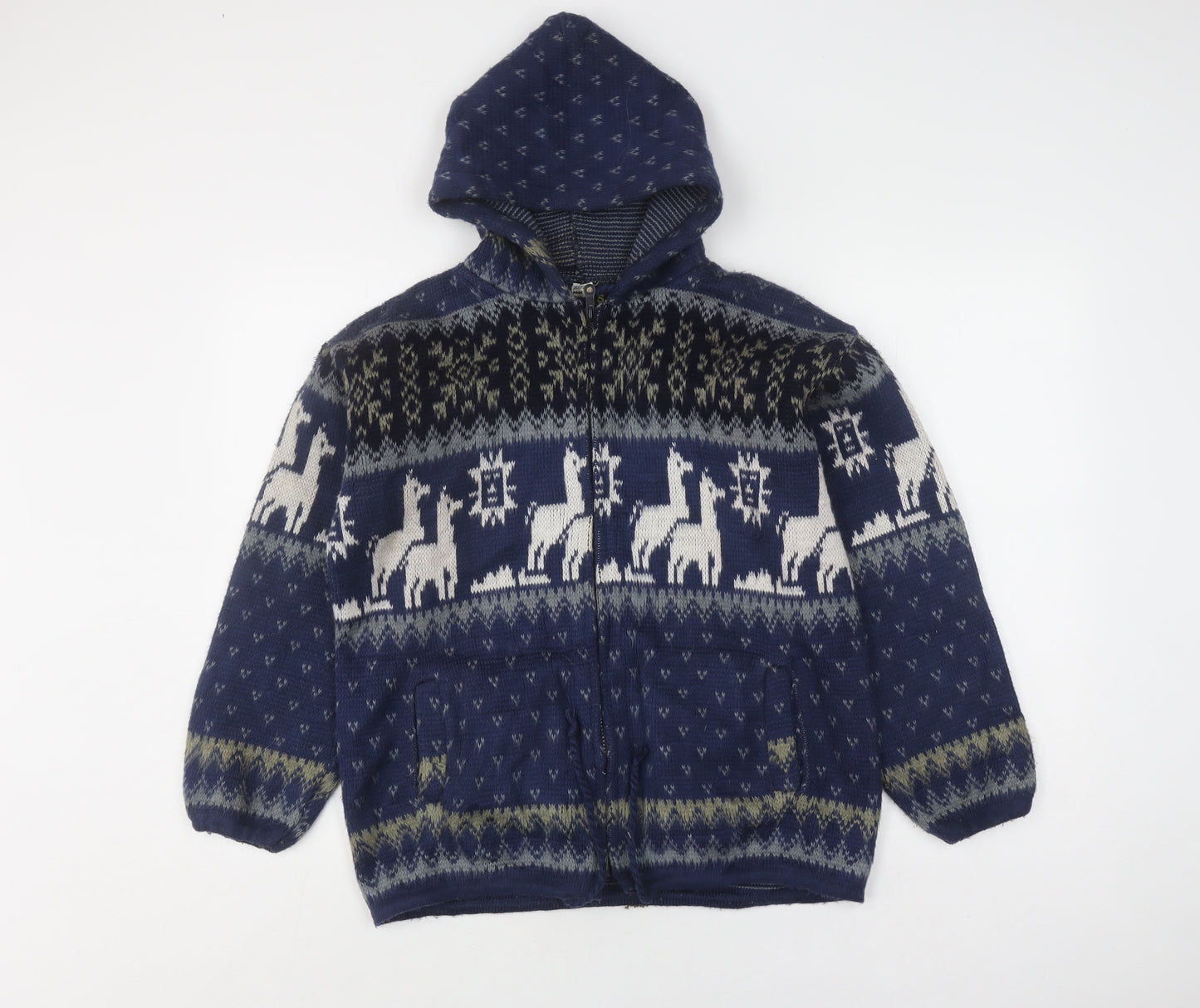 Tejidos Rumiñahui Unisex Blue Alpaca Jacket S