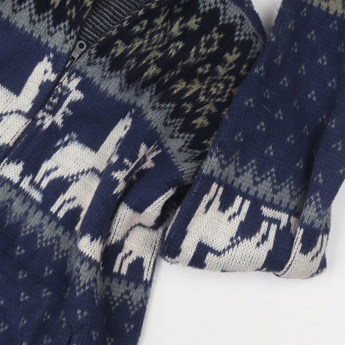 Tejidos Rumiñahui Unisex Blue Alpaca Jacket S