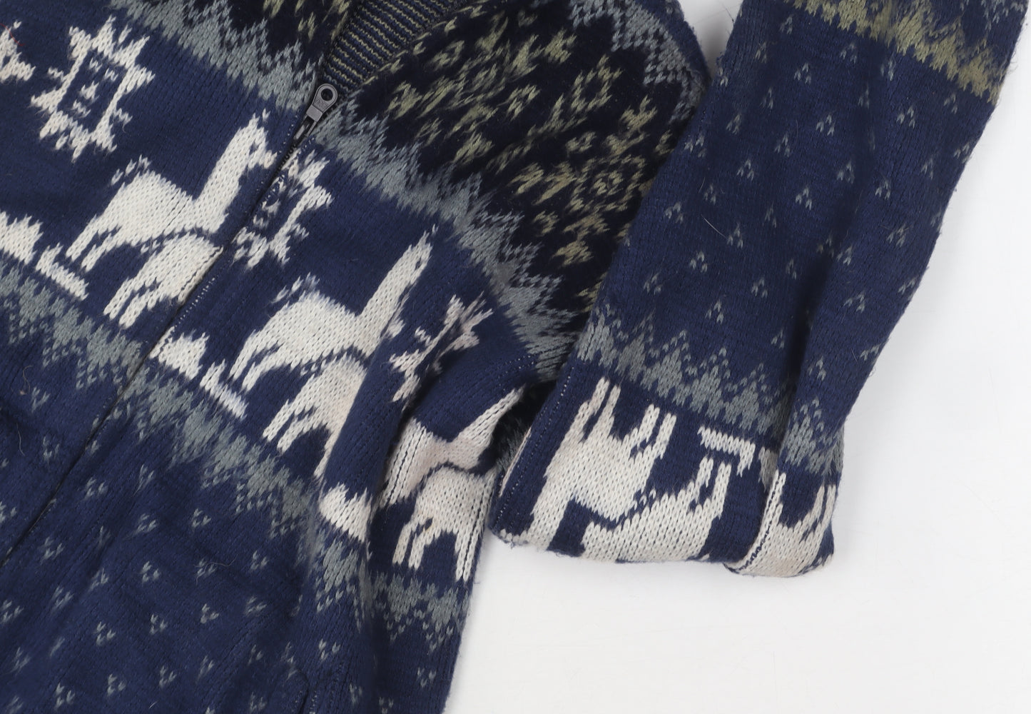 Tejidos Rumiñahui Unisex Blue Alpaca Jacket S