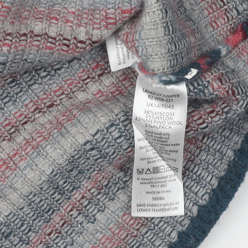 Seasalt Cornwall Women's Multicolour Crew Neck Jumper Size 14