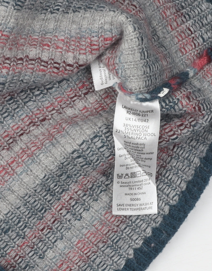 Seasalt Cornwall Women's Multicolour Crew Neck Jumper Size 14