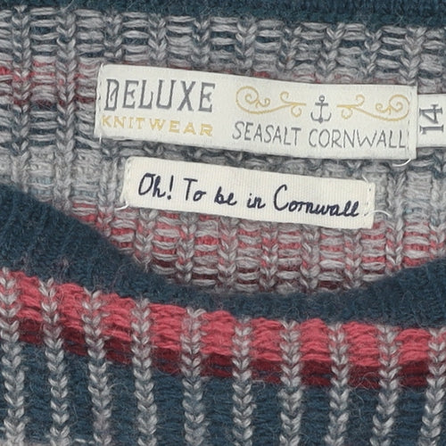 Seasalt Cornwall Women's Multicolour Crew Neck Jumper Size 14