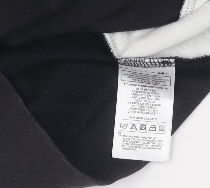 Adidas Teens Black Track Jacket Large