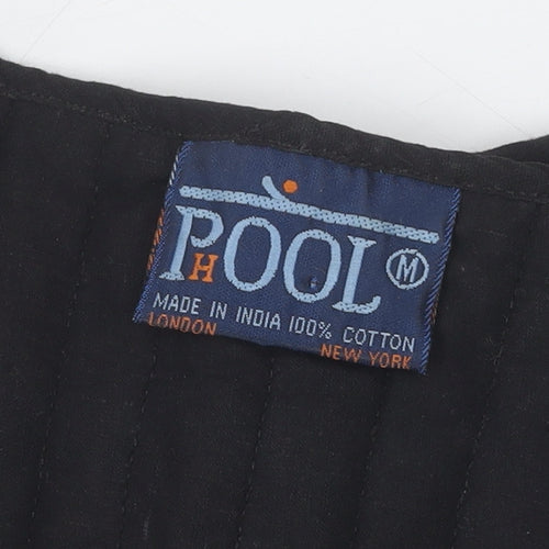 Pool Women's Black Striped Cropped Cotton Jacket