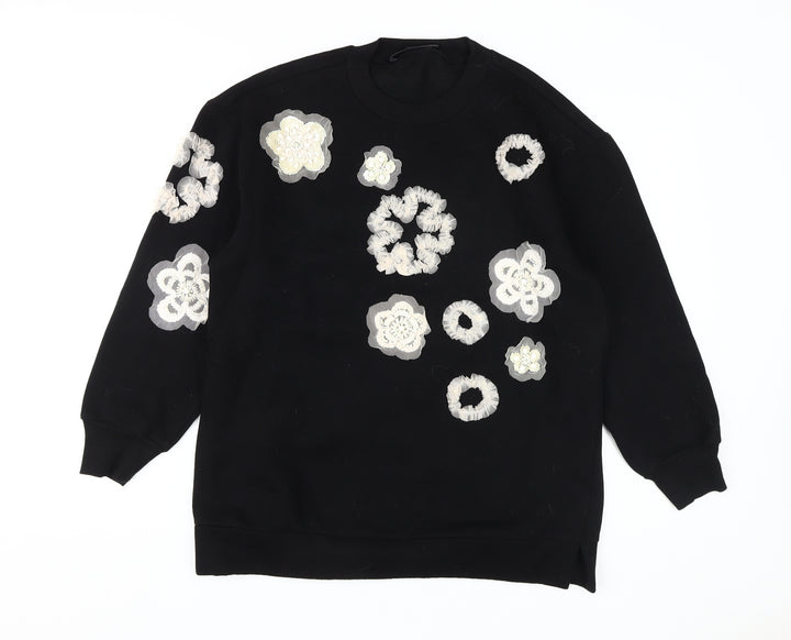 French Connection Women's Black Pullover Sweatshirt S