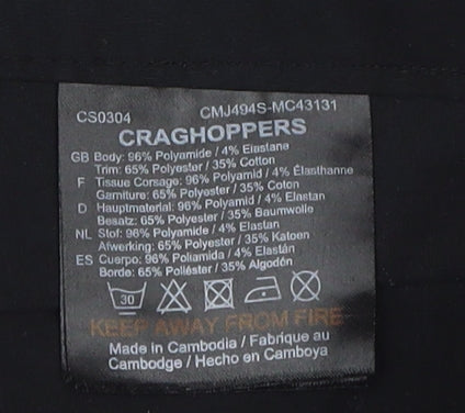 Craghoppers Men's Black Trousers S Regular Fit