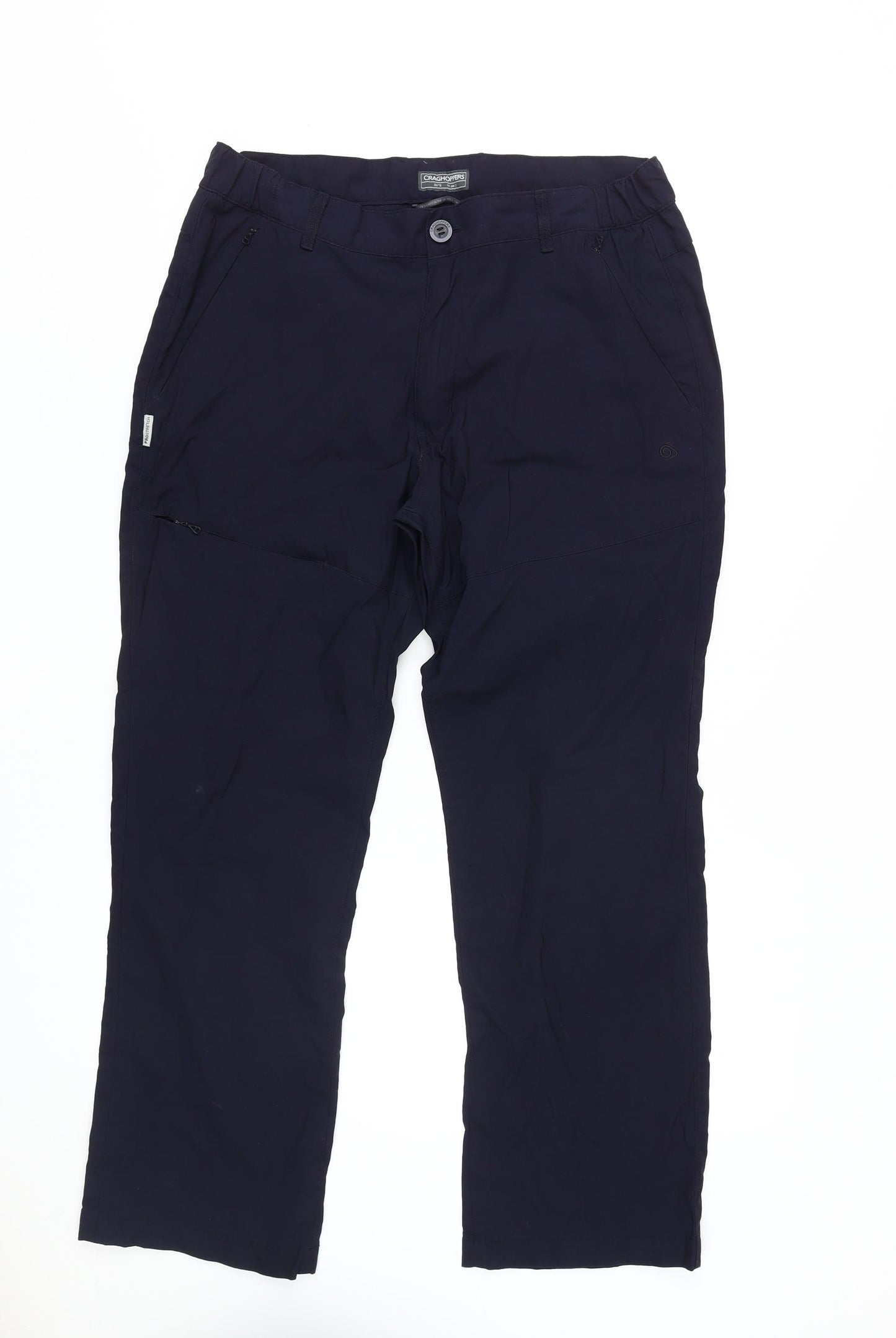 Craghoppers Men's Black Cargo Trousers, 36 S, Regular Fit