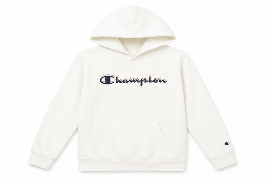 Champion Girls White Pullover Hoodie, Logo, 11-12 Years
