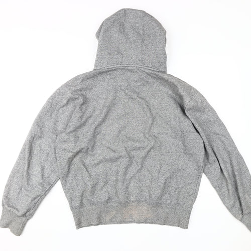Champion Men's Grey Hoodie Large Pullover Logo