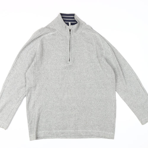 Atlantic Bay Men's Grey Full Zip Jumper M