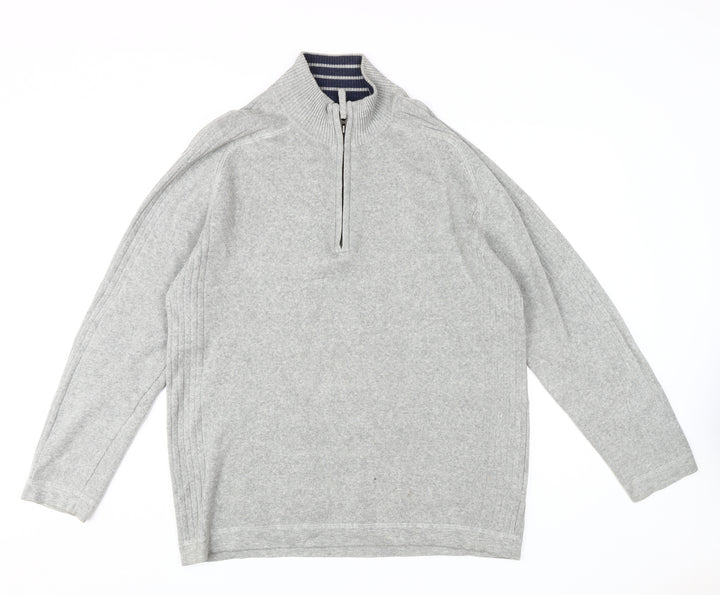 Atlantic Bay Men's Grey Full Zip Jumper M