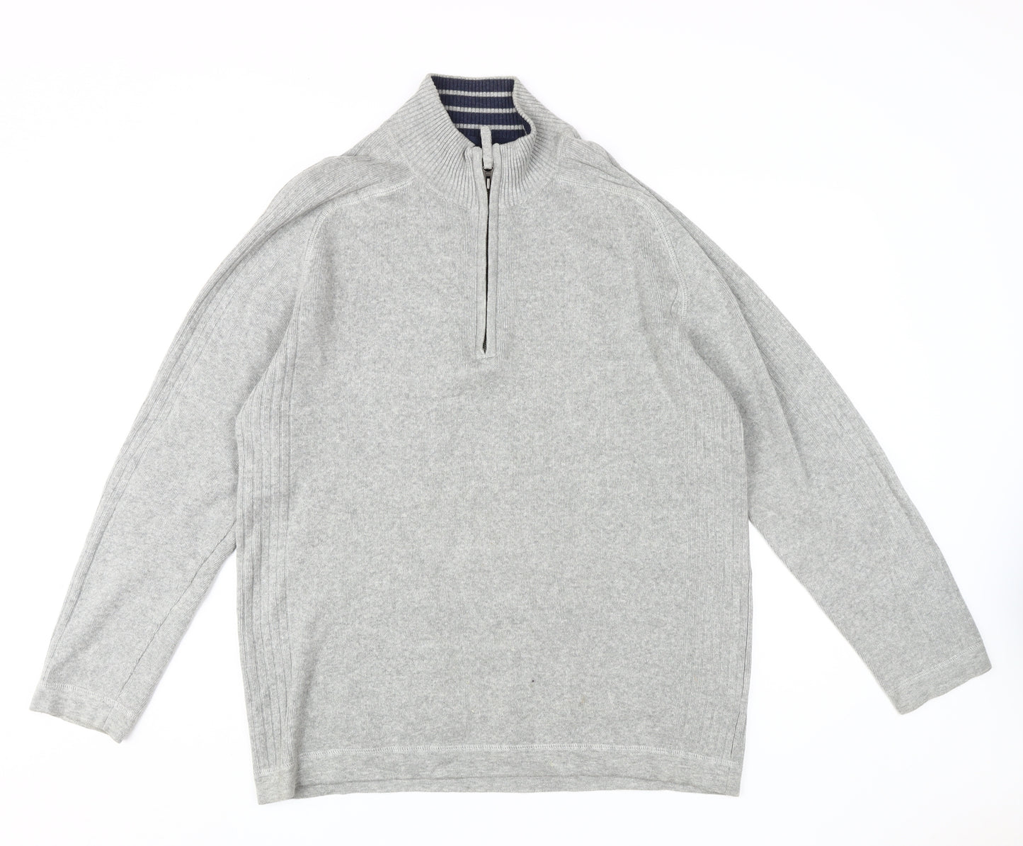 Atlantic Bay Men's Grey Full Zip Jumper M