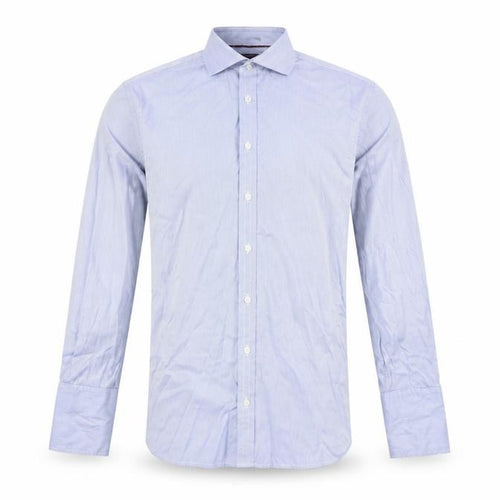 Marks and Spencer Men's Blue Striped Dress Shirt, Size 15