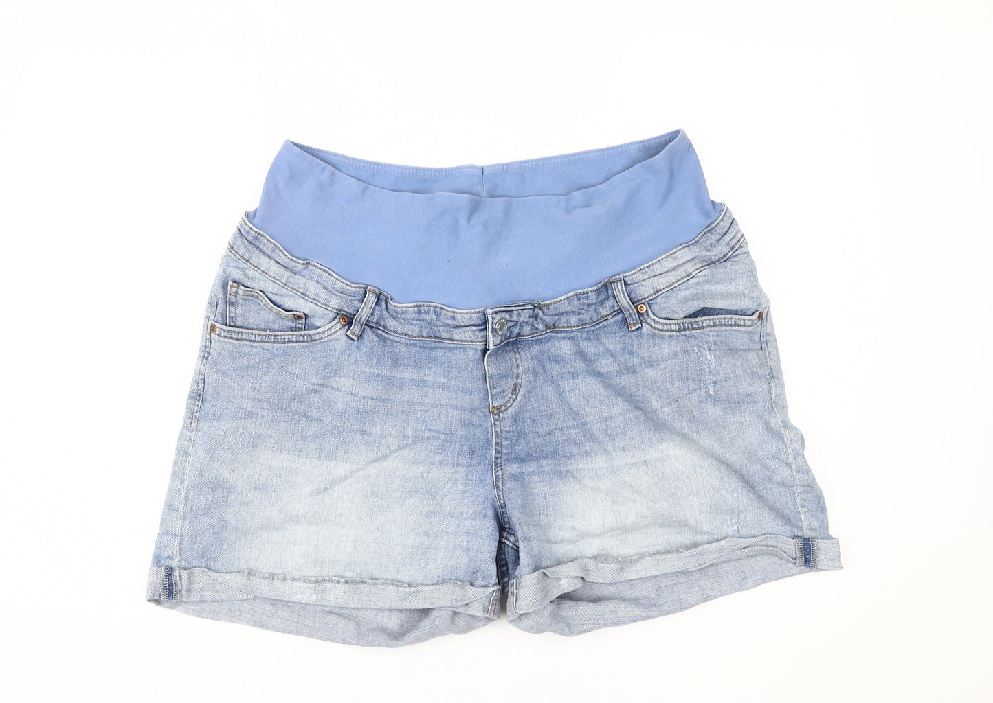 H&M Women's Blue Maternity Denim Shorts Size 24