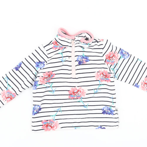 Joules Unisex Floral Striped Pullover 12M Cotton Jersey