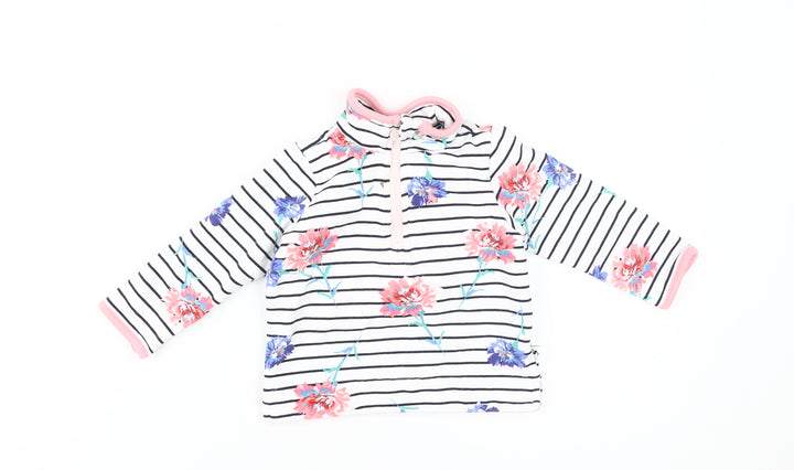 Joules Unisex Floral Striped Pullover 12M Cotton Jersey