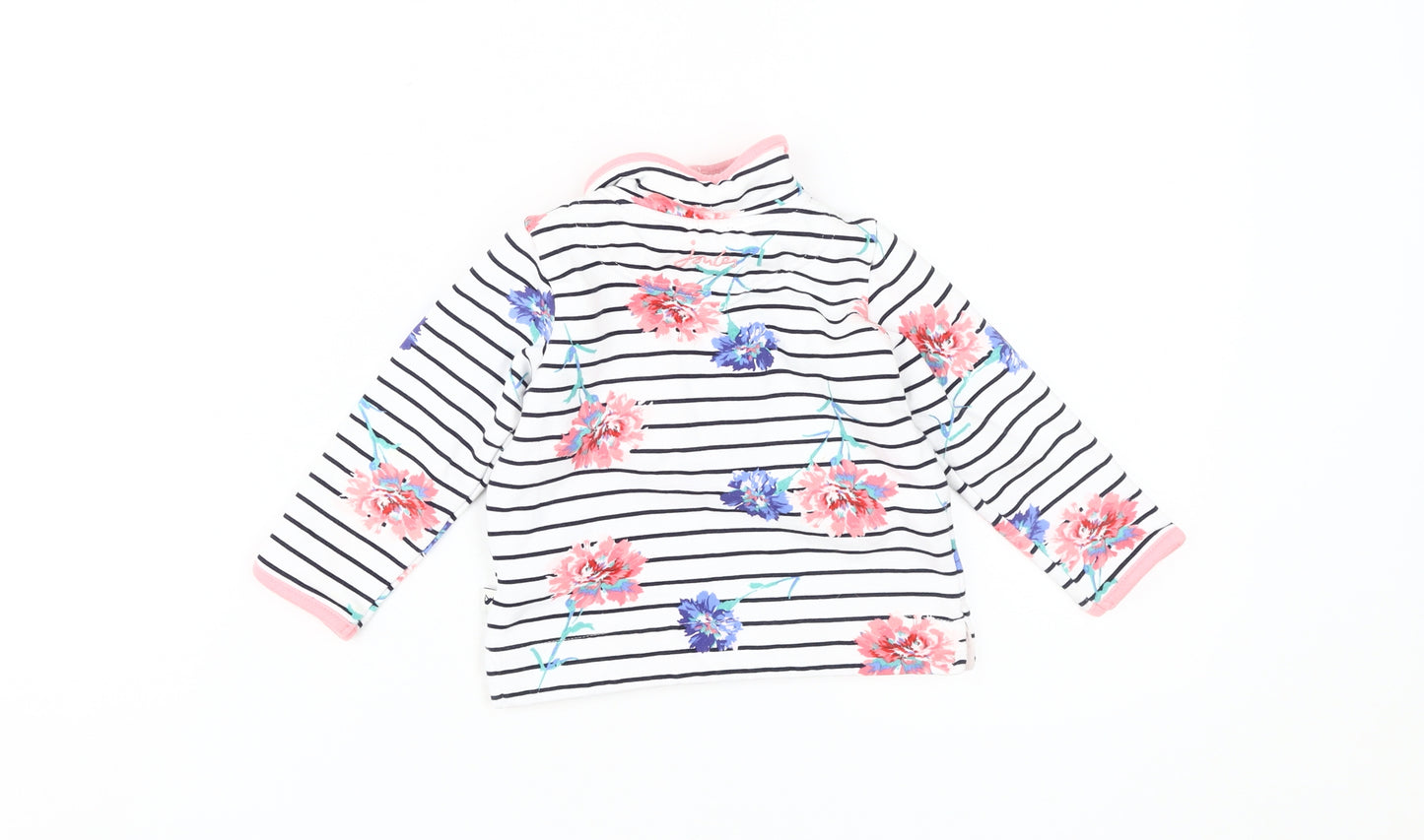 Joules Unisex Floral Striped Pullover 12M Cotton Jersey