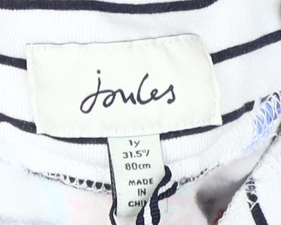 Joules Unisex Floral Striped Pullover 12M Cotton Jersey
