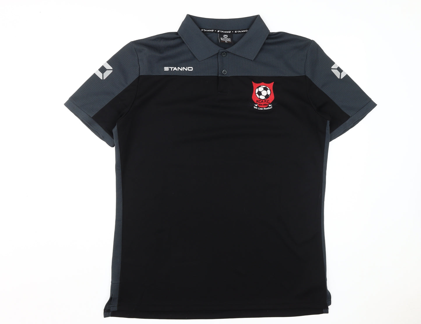 Stanno Men's Black XL Polo Football Jersey