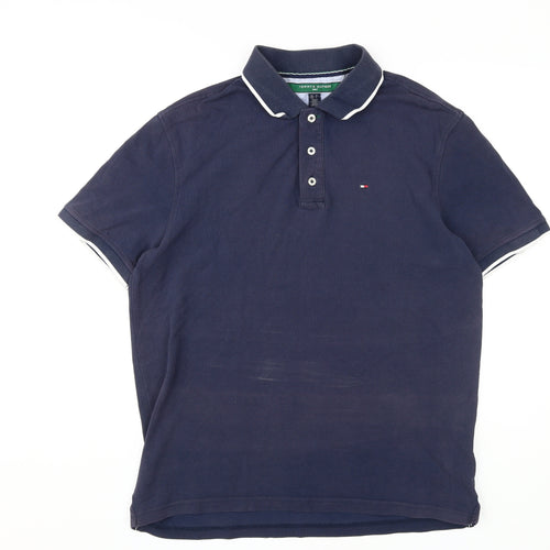 Tommy Hilfiger Men's Blue Polo, Casual Golf Style, Size M