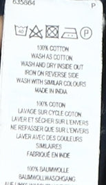 French Connection Men's Blue Collared Button-Up Shirt L