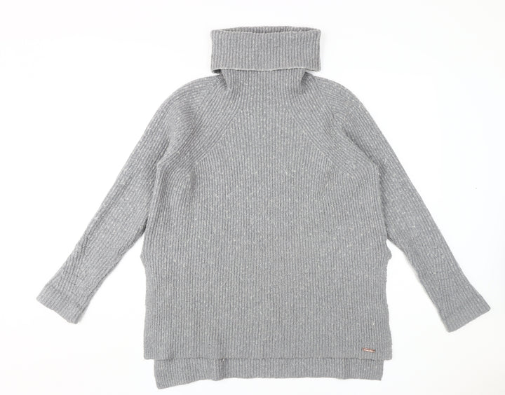 Sweaty Betty Women's Grey Roll Neck Jumper S