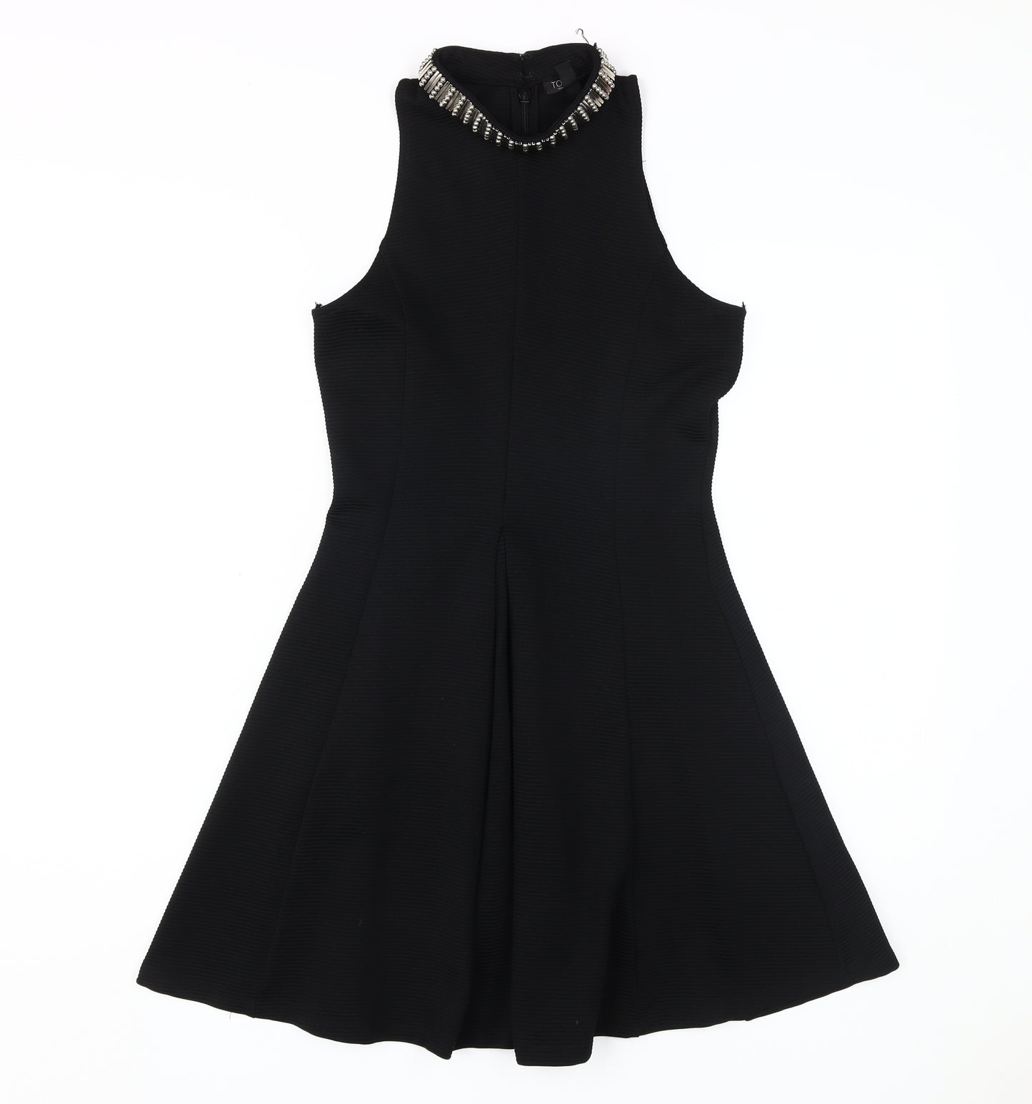 Topshop Women's Black A-Line Dress Size 10 - Elegant Party Wear