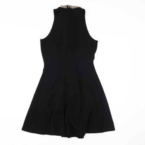 Topshop Women's Black A-Line Dress Size 10 - Elegant Party Wear