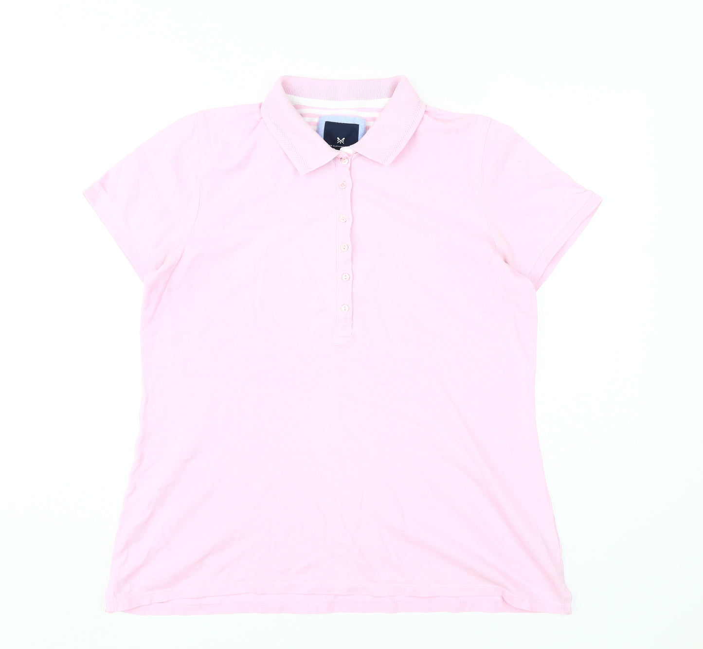 Crew Clothing Women's Pink Polo Shirt Size 14 Casual