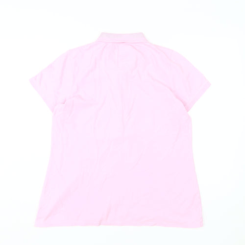 Crew Clothing Women's Pink Polo Shirt Size 14 Casual