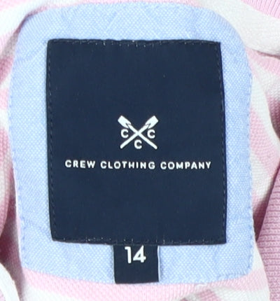 Crew Clothing Women's Pink Polo Shirt Size 14 Casual