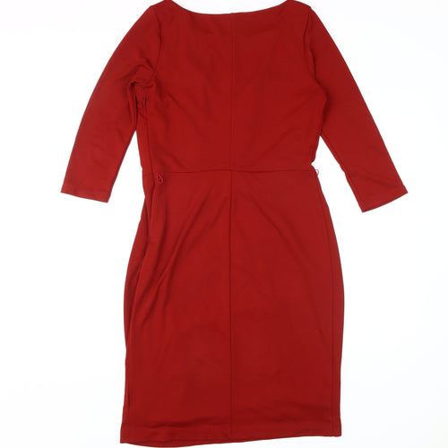 Jasper Conran Red Sheath Dress - Women Size 12