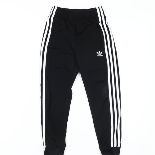 Adidas Boys Black Jogger Trousers 7 Years