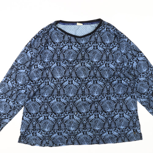 Laura Ashley Women's Blue Floral Blouse, Size 18