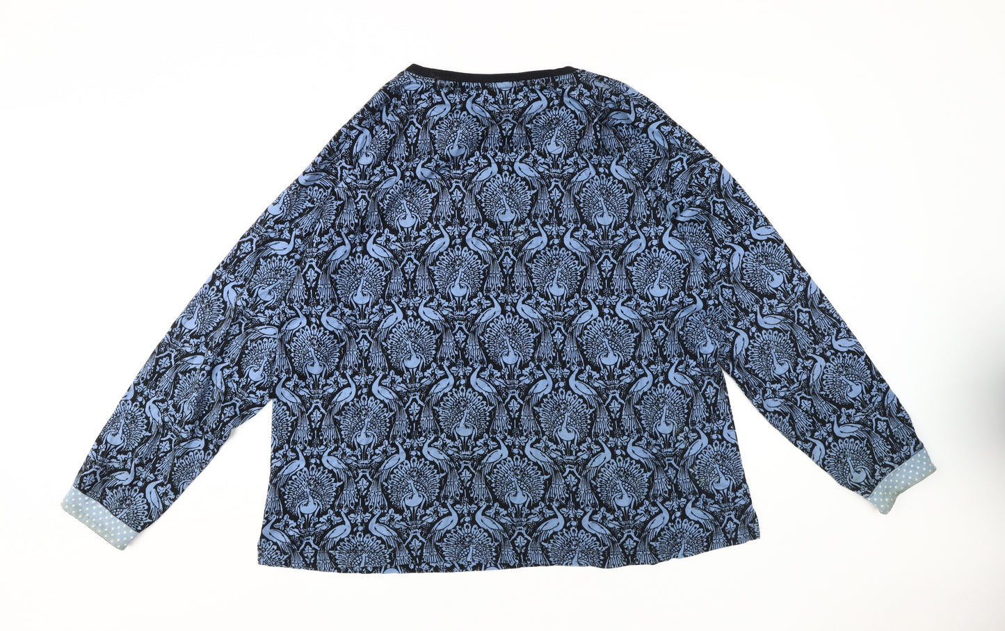 Laura Ashley Women's Blue Floral Blouse, Size 18