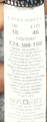 Laura Ashley Women's Blue Floral Blouse, Size 18