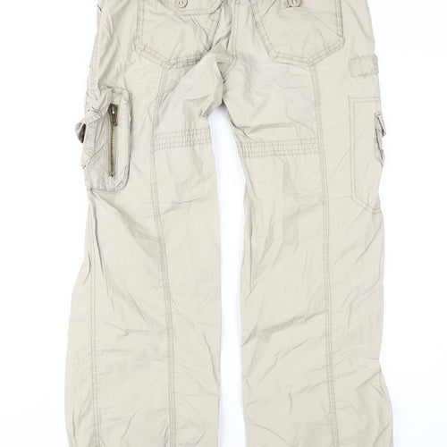 River Island Beige Women's Cargo Trousers Size 10