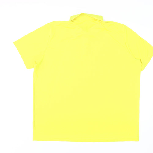 Adidas Men's Yellow Polo Shirt 2XL Short Sleeve Golf