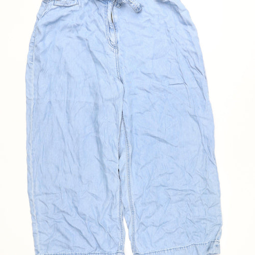 Next Women's Blue Cropped Trousers Size 14