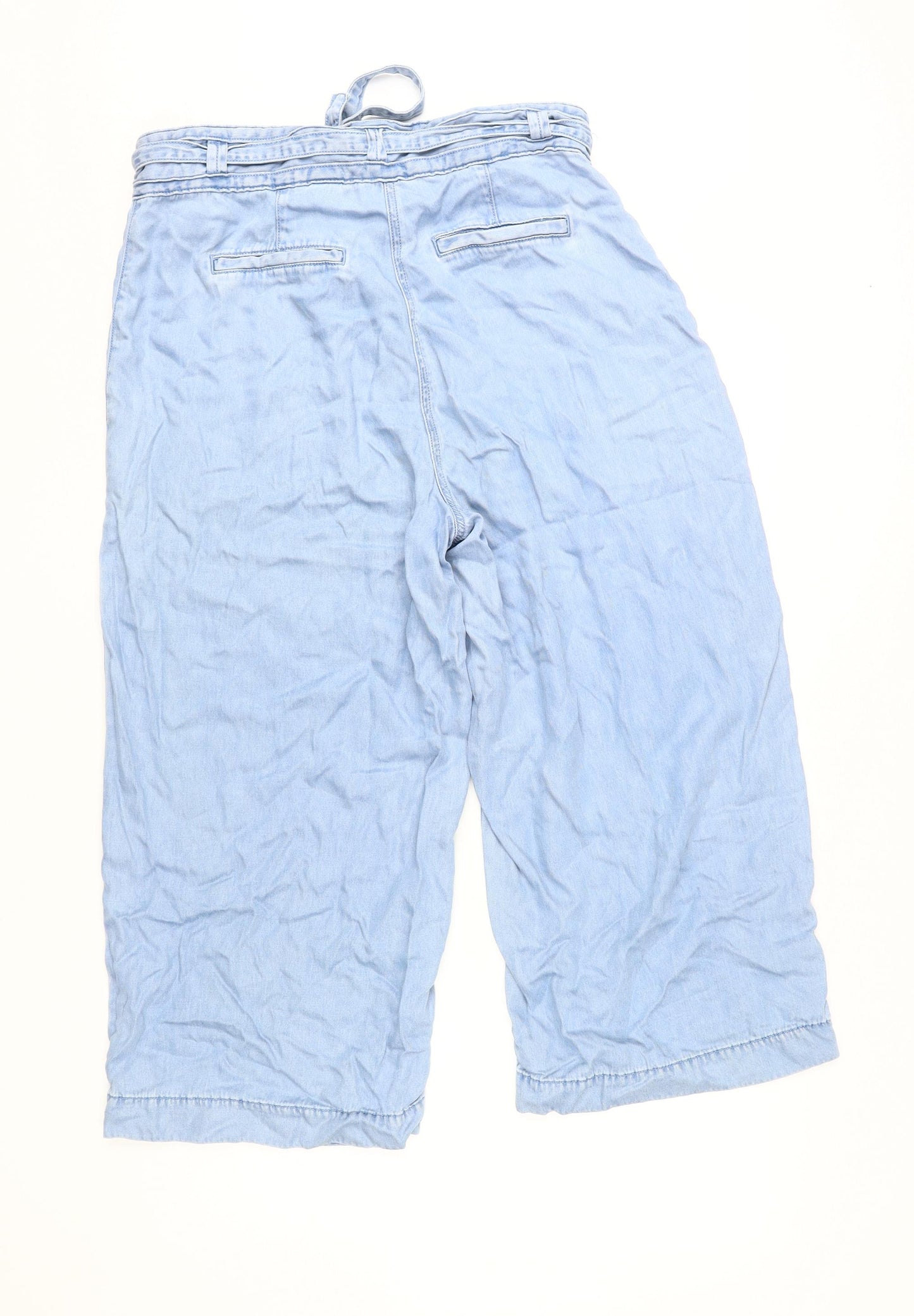 Next Women's Blue Cropped Trousers Size 14