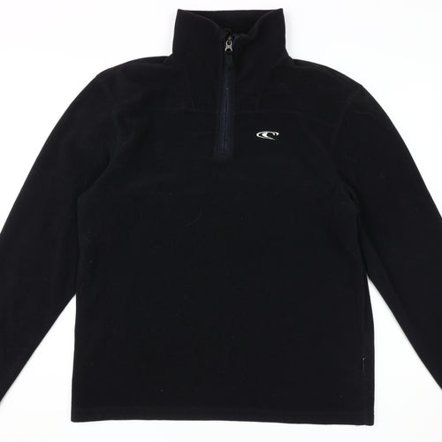 O'Neill Men's Black M Pullover Sweatshirt, 1/4 Zip, Logo Accents