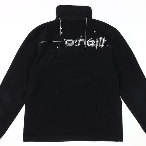 O'Neill Men's Black M Pullover Sweatshirt, 1/4 Zip, Logo Accents