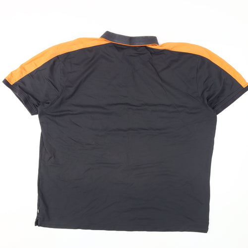 Calvin Klein Men's Black Colourblock Polo 4XL