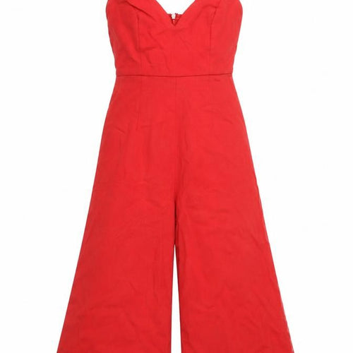 Luvahot Women's Red Jumpsuit UK Size 8 Sleeveless Party