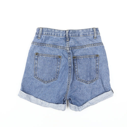 Boohoo Women's Blue Mom Shorts Size 6