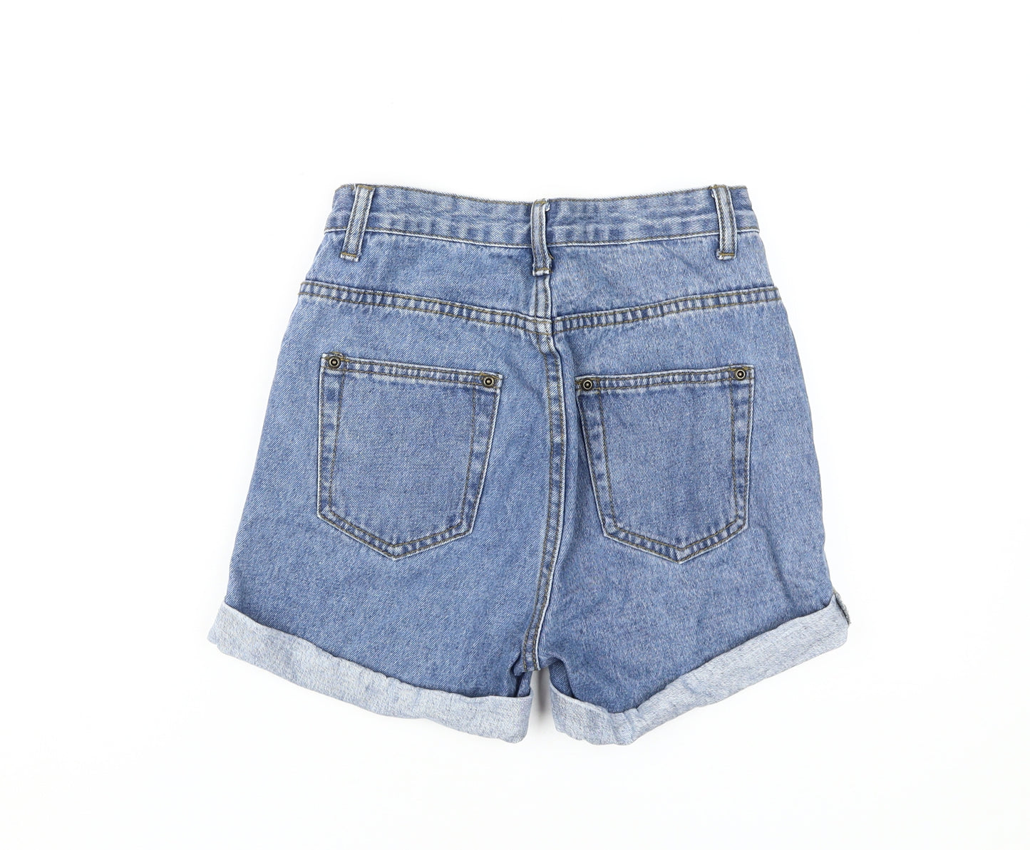 Boohoo Women's Blue Mom Shorts Size 6