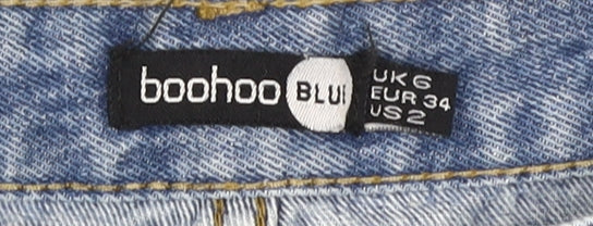 Boohoo Women's Blue Mom Shorts Size 6